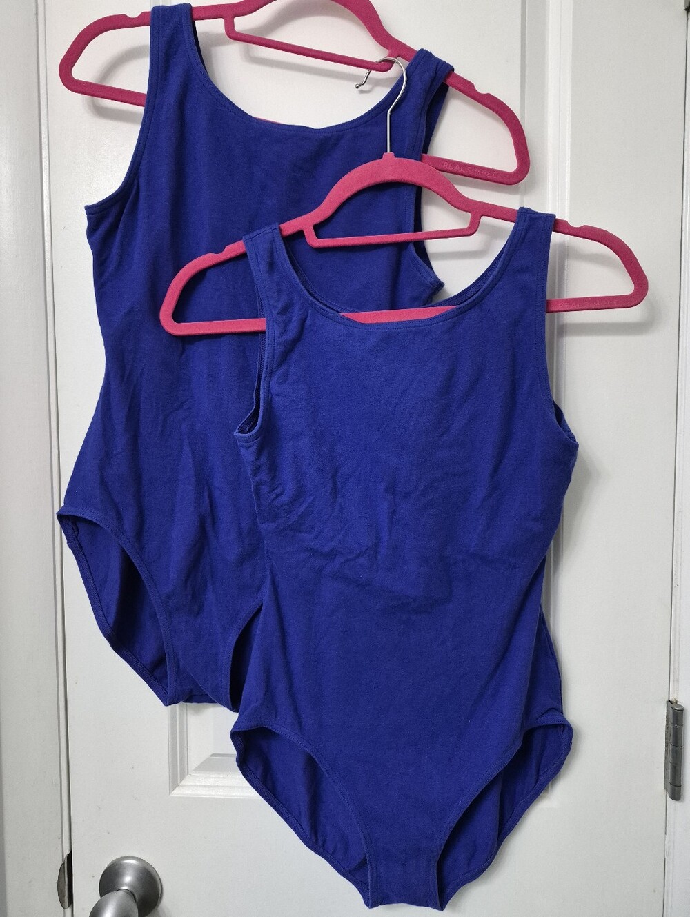 Lot Of 2 Capezio Ballet Tank Leotard Royal Blue Bodysuit Womens Large Dance Yoga